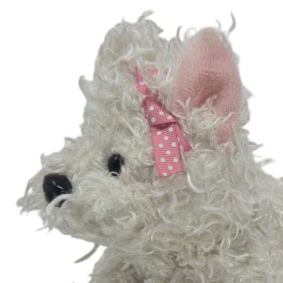 Ganz White Terrier Webkinz Puppy Dog Stuffed Animal Plush No Code 8" HM106 - Picture 4 of 8